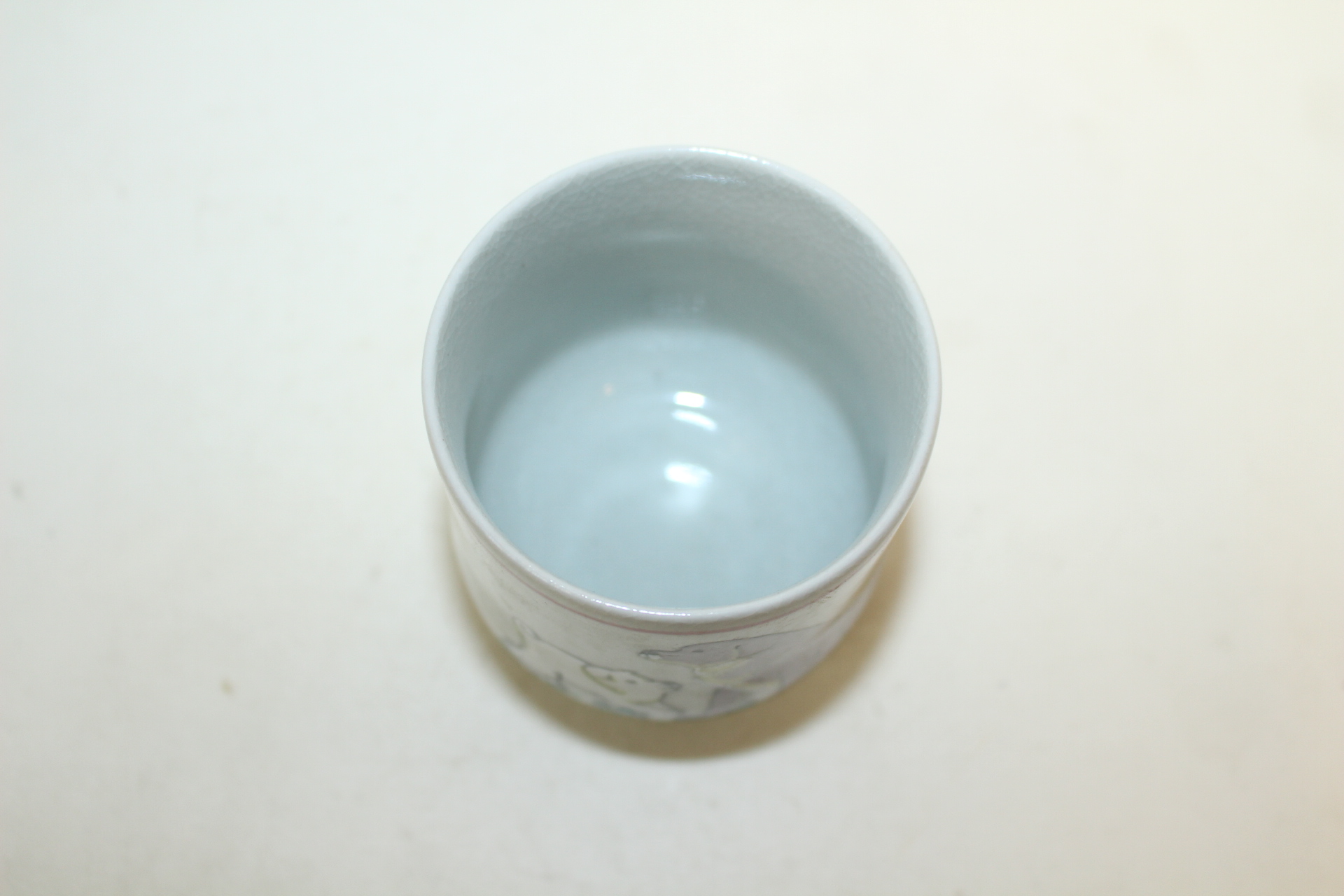 구다니 청화백자 강아지그림 잔