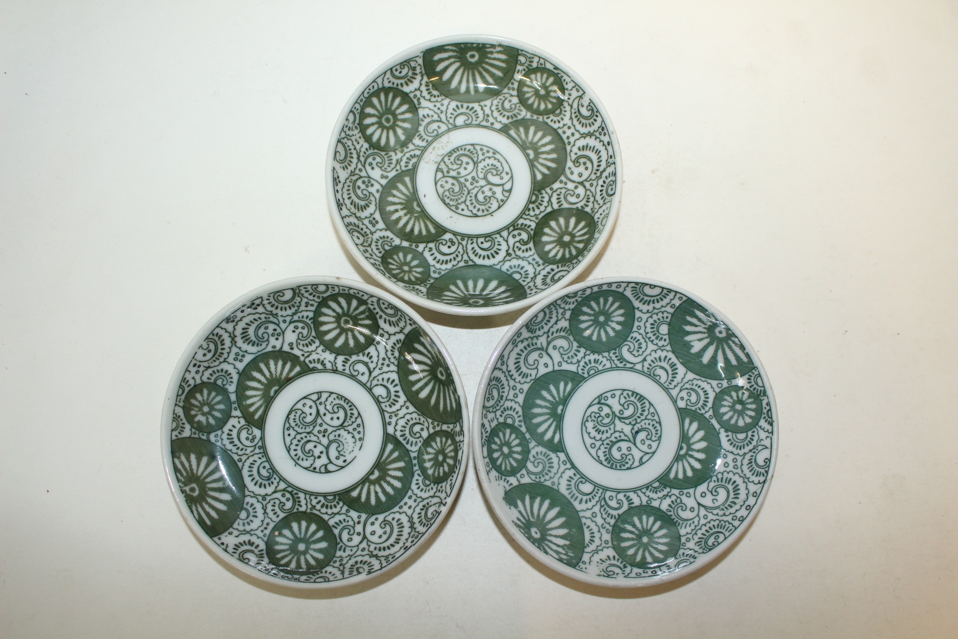 외사기 청화백자화문완 3점