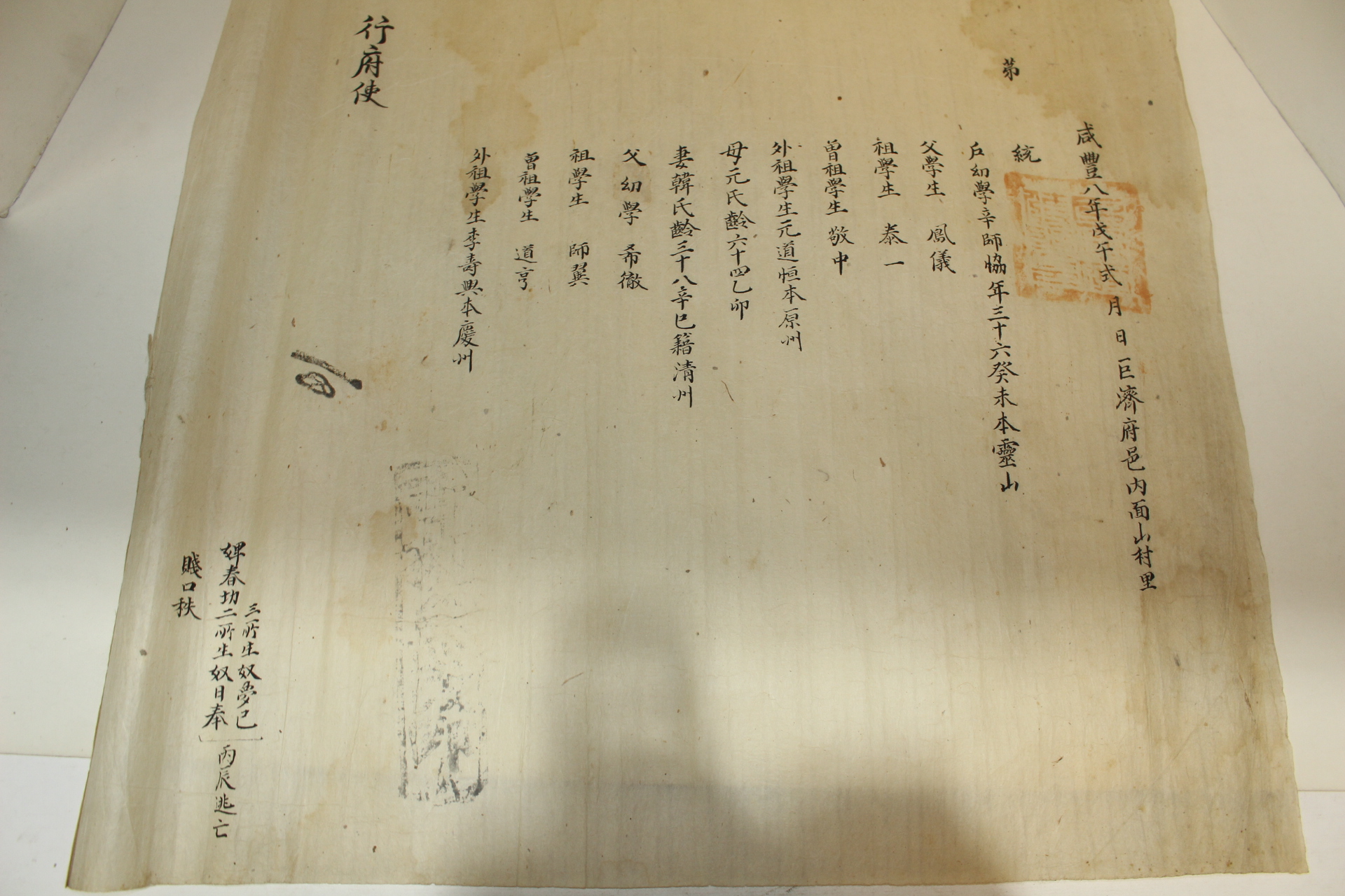 1795년~1897년까지의 거제거주 영산신씨가의 호구 27장(추가사진)