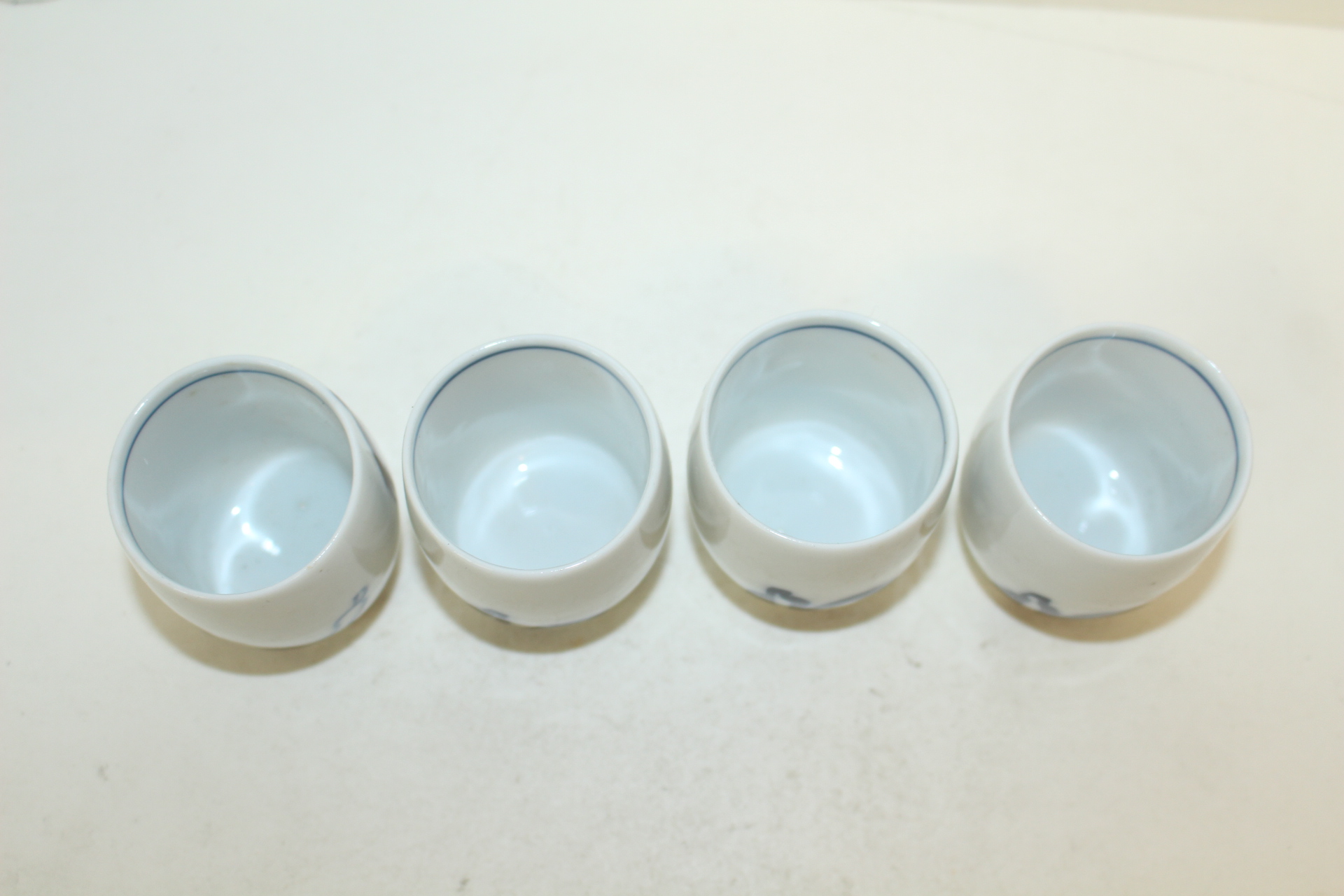 청화백자 조롱박문 잔 4점