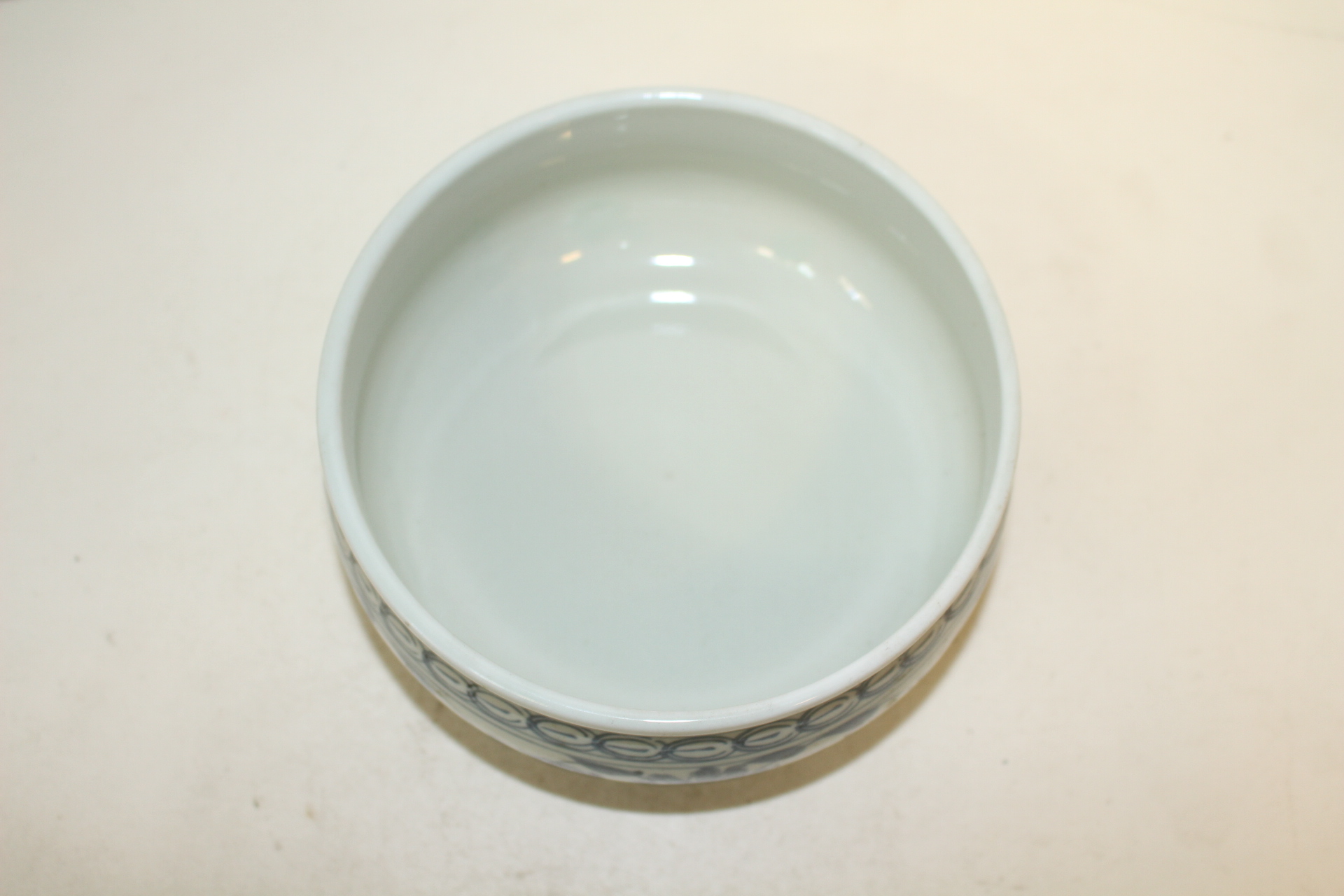 이마리 청화백자화문 완