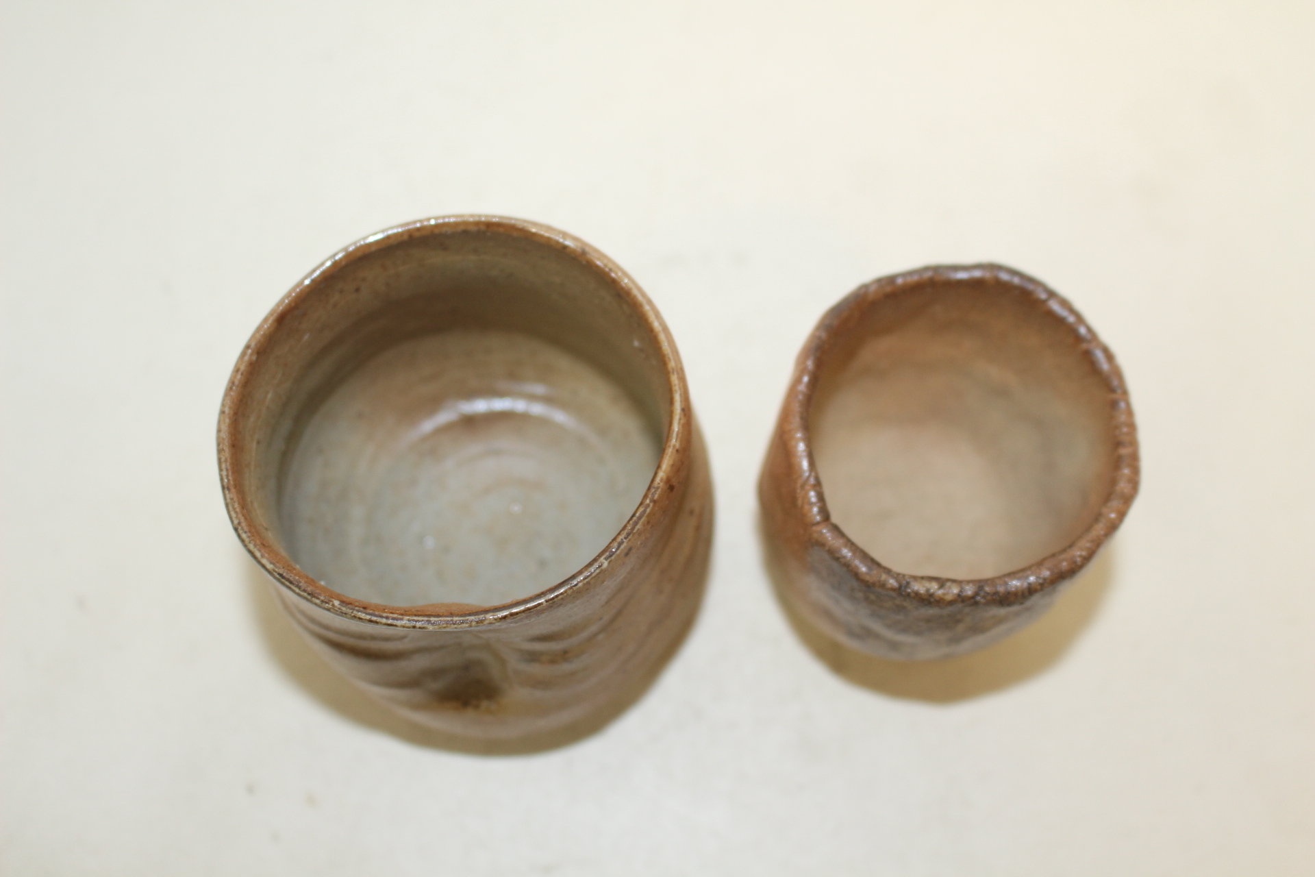 시가라끼 청자잔 2점