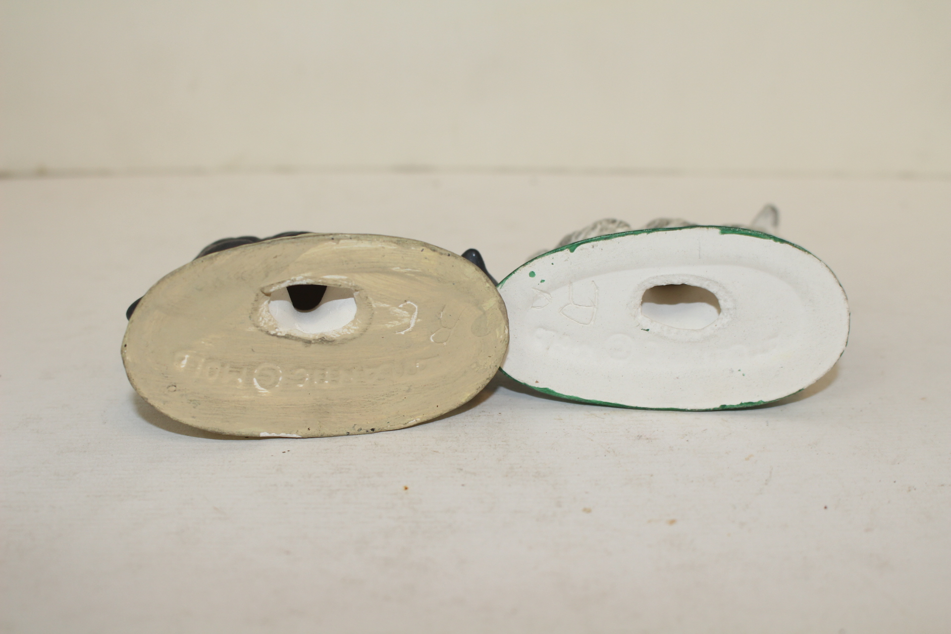 외국산 도자기 염소.양 조각상