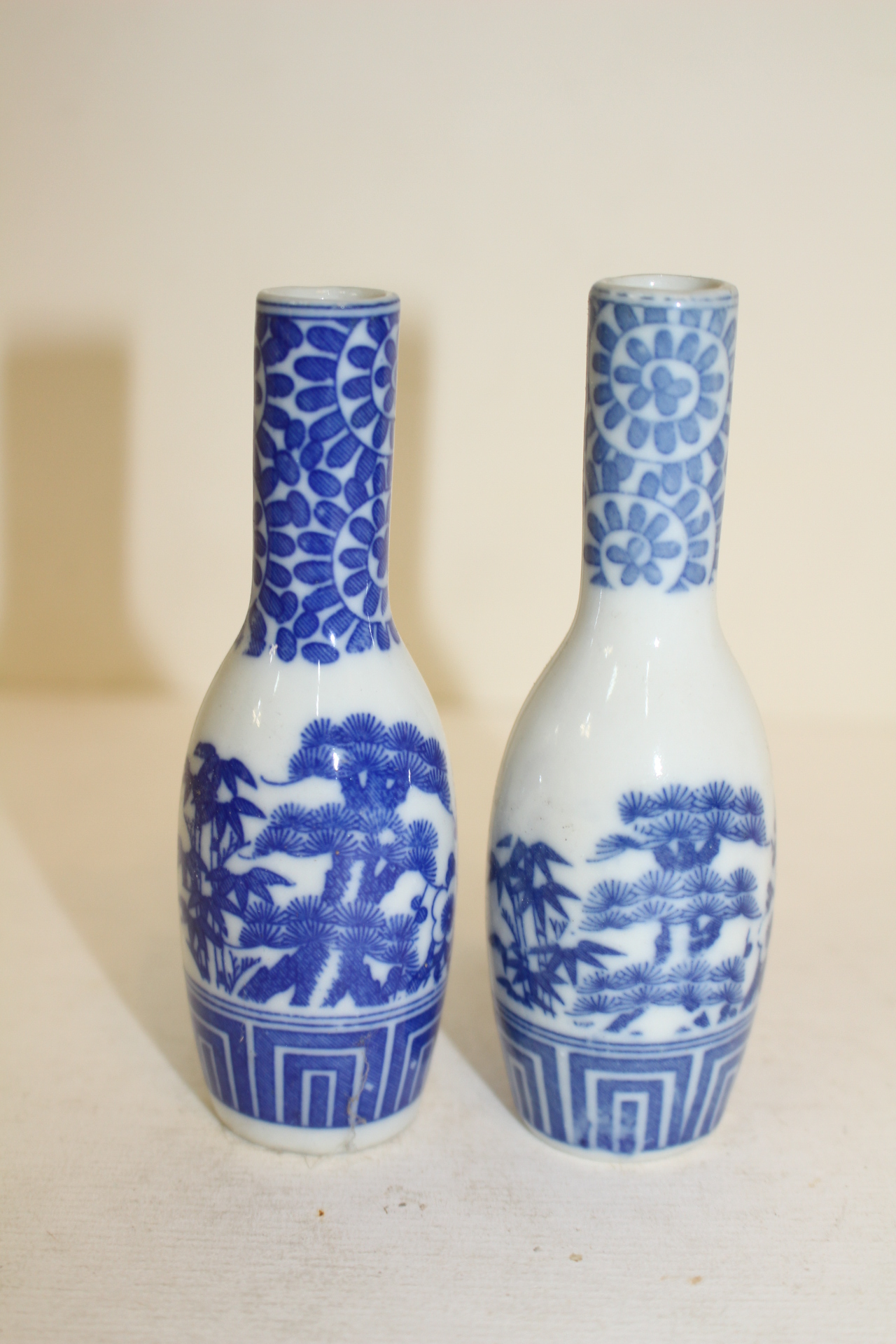 연대가좋은 청화백자 화문소호 2점