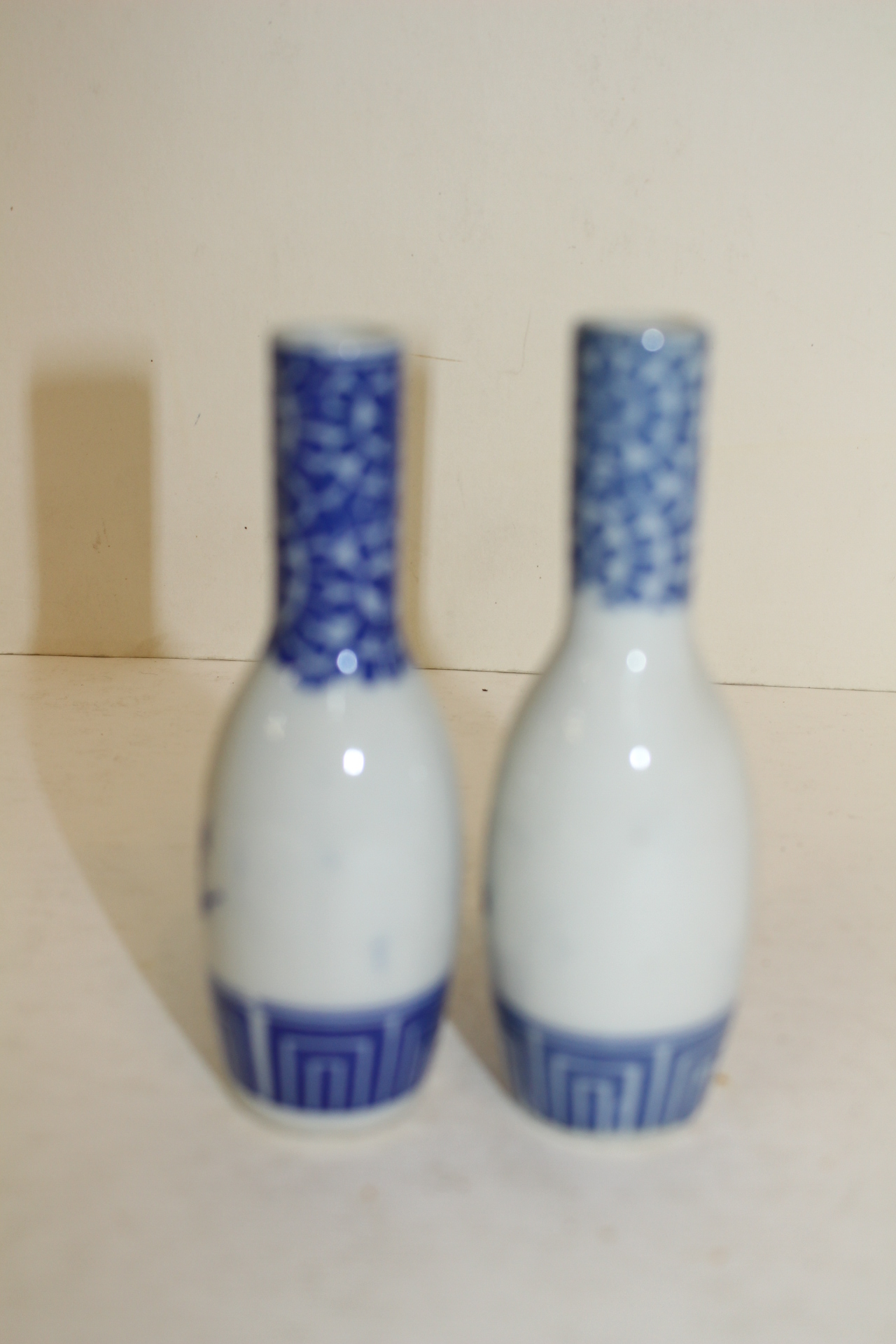 연대가좋은 청화백자 화문소호 2점