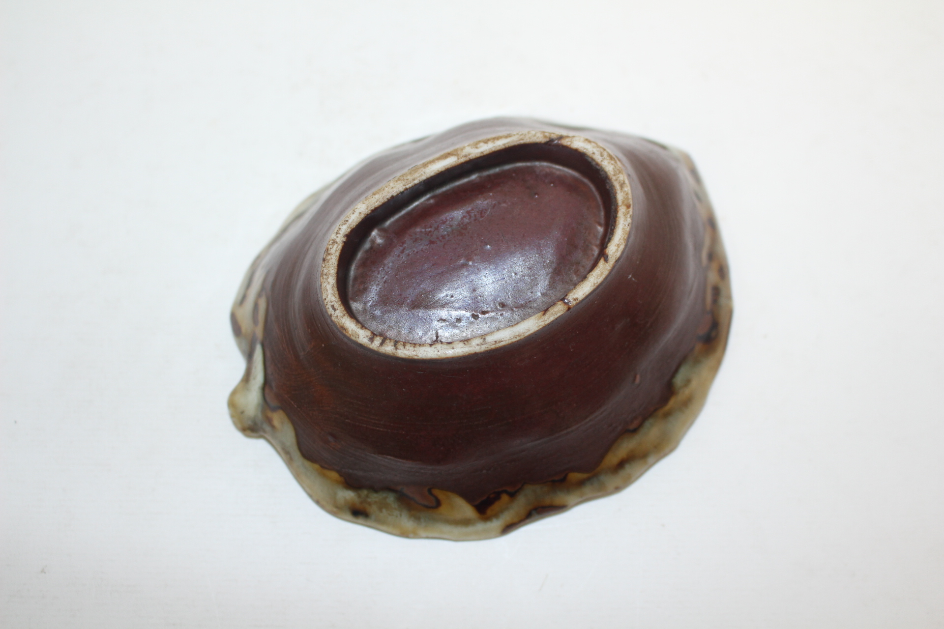 연대가좋은 덴모꾸 철화청자 나뭇잎 완