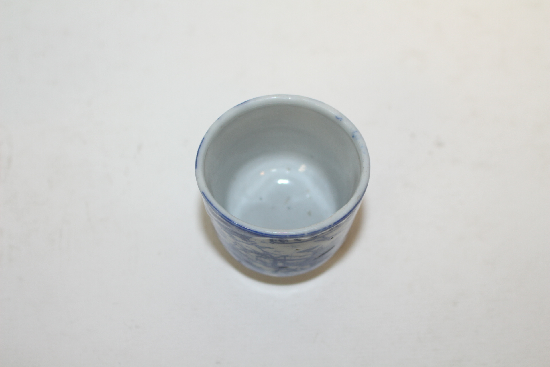 연대가좋은 청화백자전투문 잔