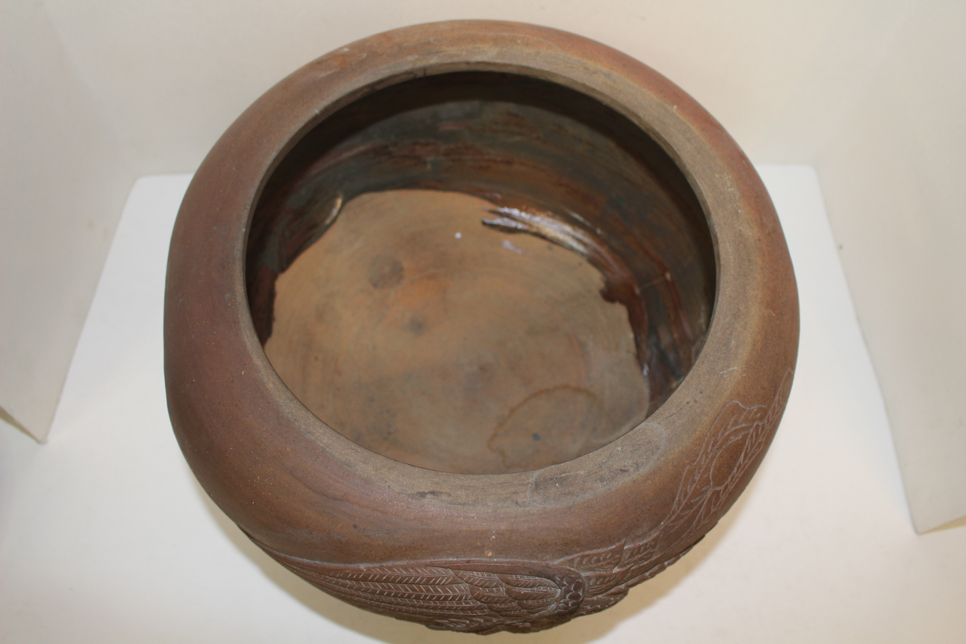 시가라끼 청자 양각비익조문 화로