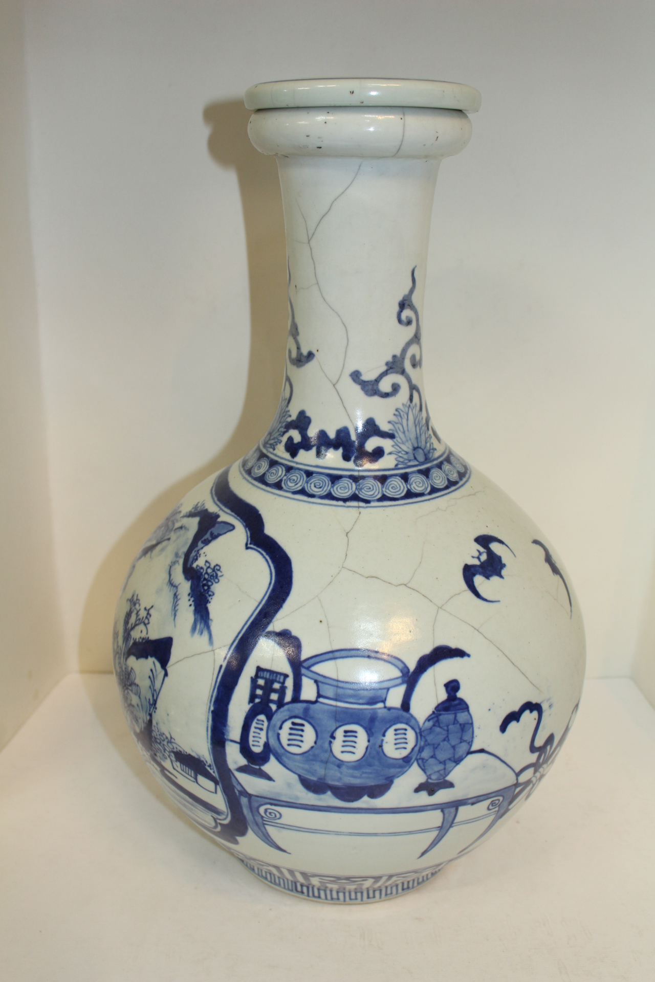 연대가좋은 청화백자 산수화문 대주병