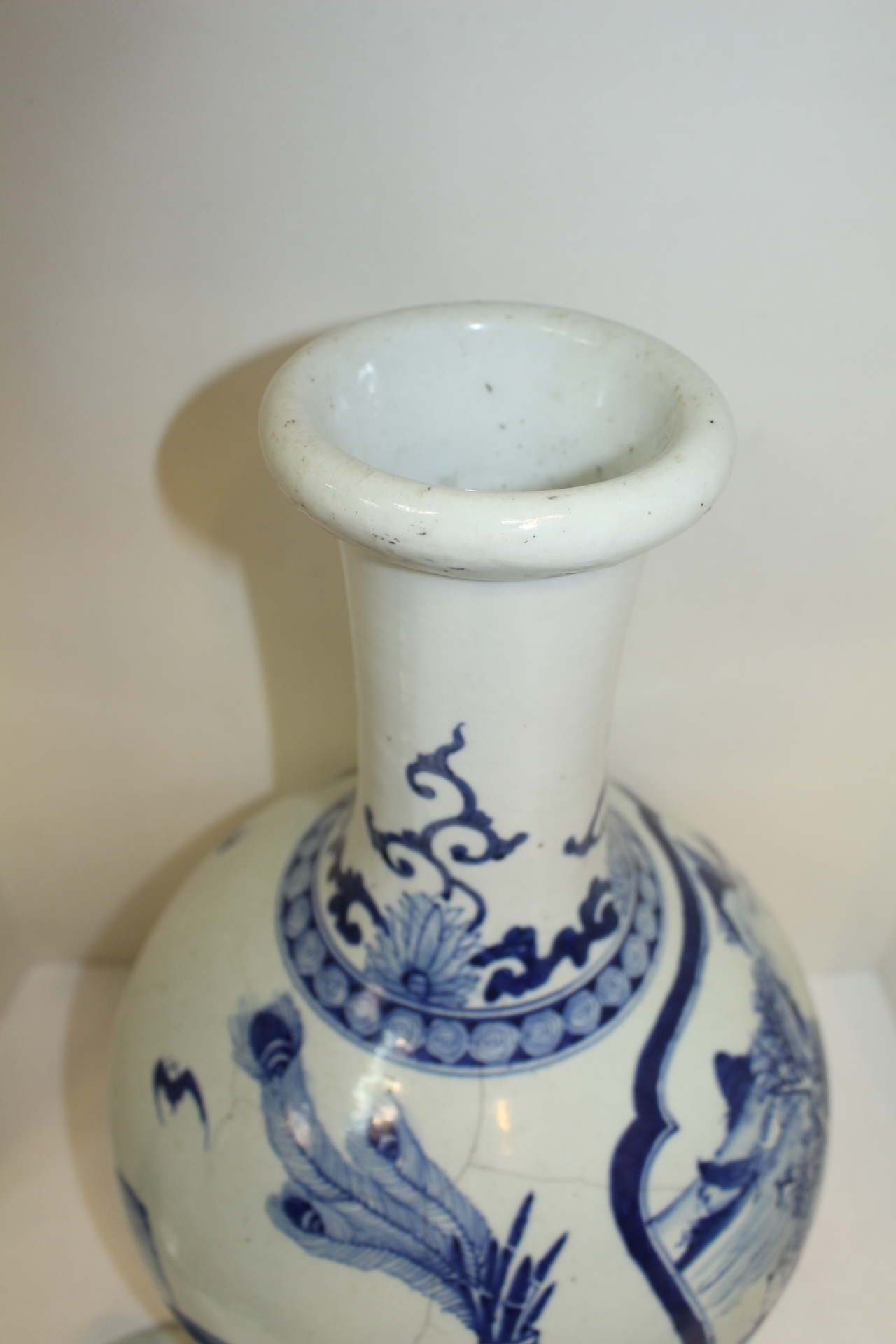 연대가좋은 청화백자 산수화문 대주병