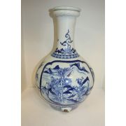 연대가좋은 청화백자 산수화문 대주병