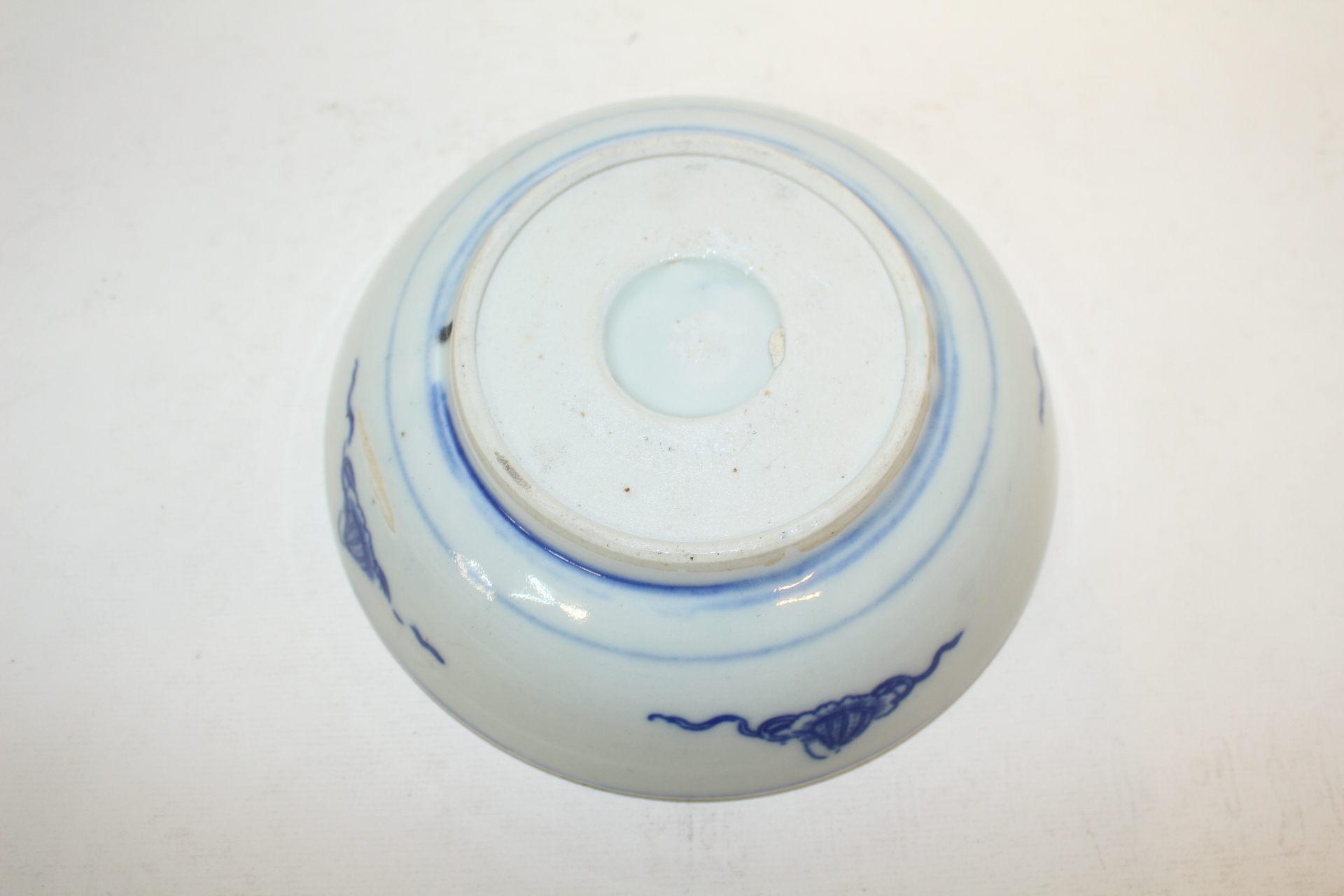 1-연대가좋은 청화백자화문 중형크기의 완