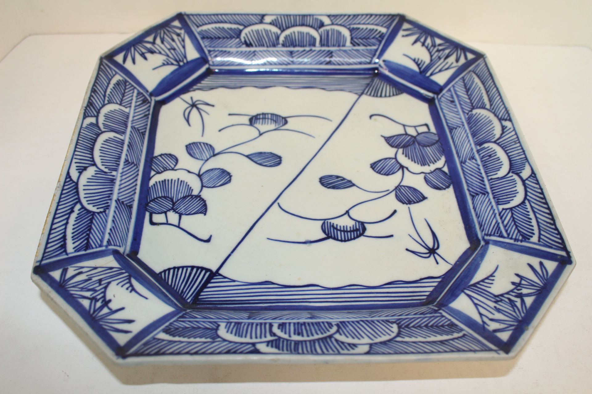 5-연대가좋은 고이마리 청화백자화문 사각대완