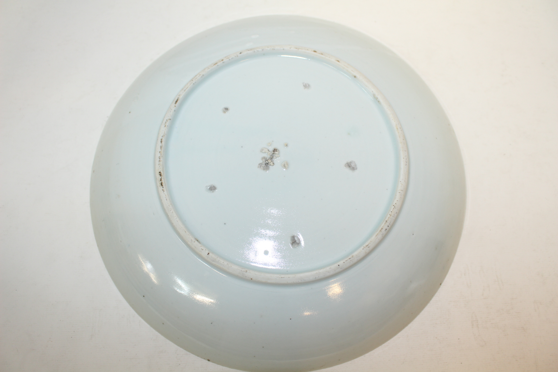 43-연대가좋은 청화백자산수문 대완