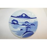 43-연대가좋은 청화백자산수문 대완