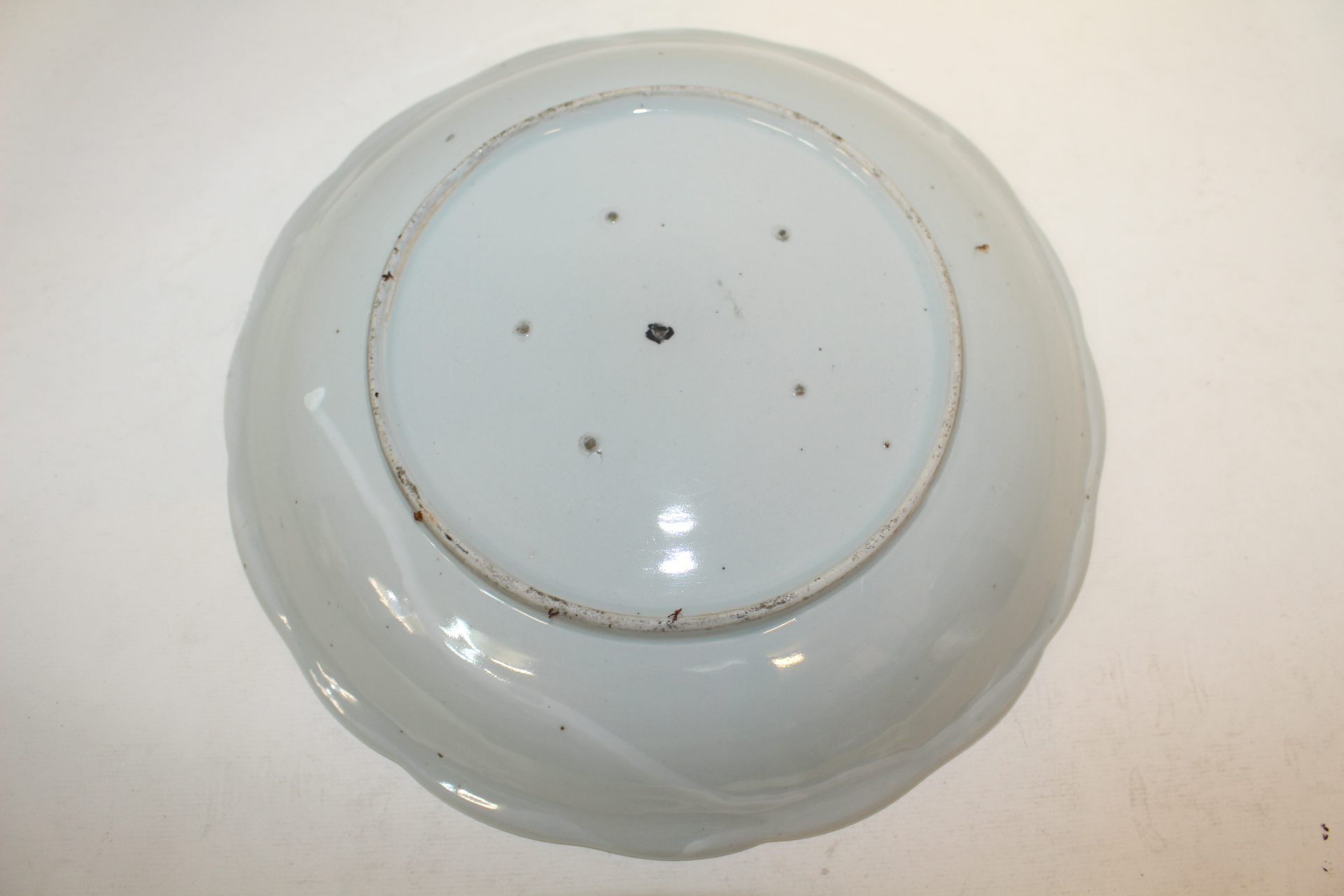 46-연대가좋은 고이마리 청화백자산수문 화형대완