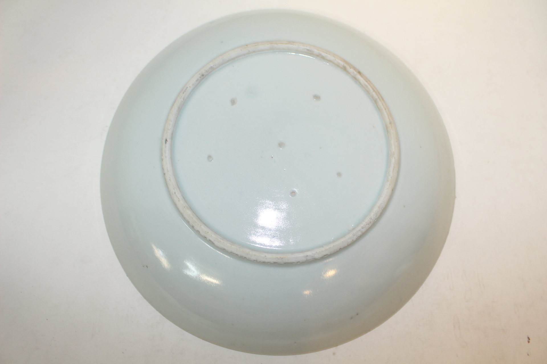 47-연대가좋은 청화백자산수문 대완