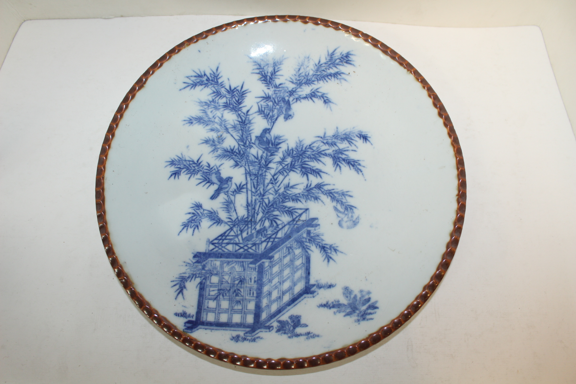 66-연대가좋은 청화백자 조화문 대완