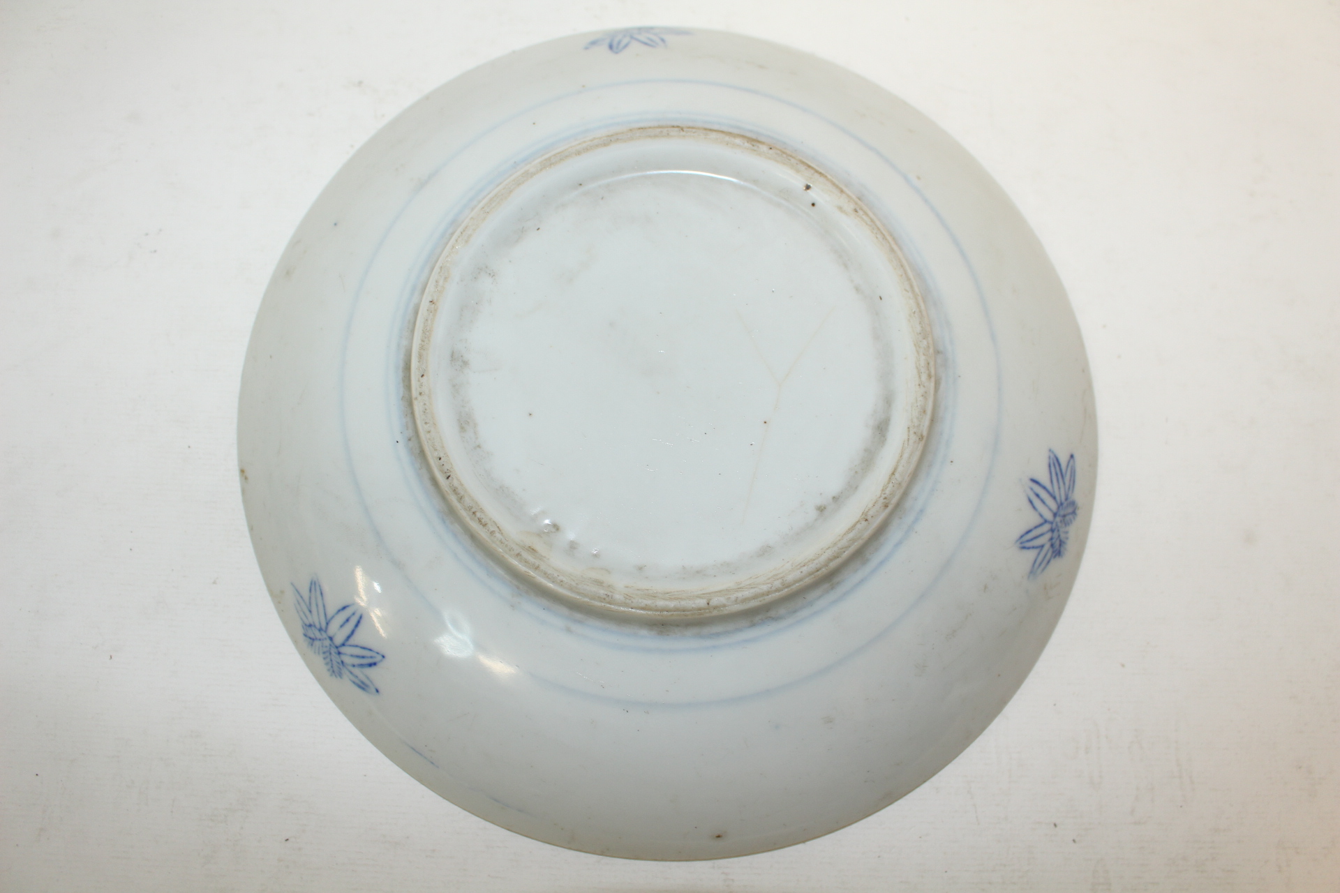 78-연대가좋은 청화백자산수문 대완