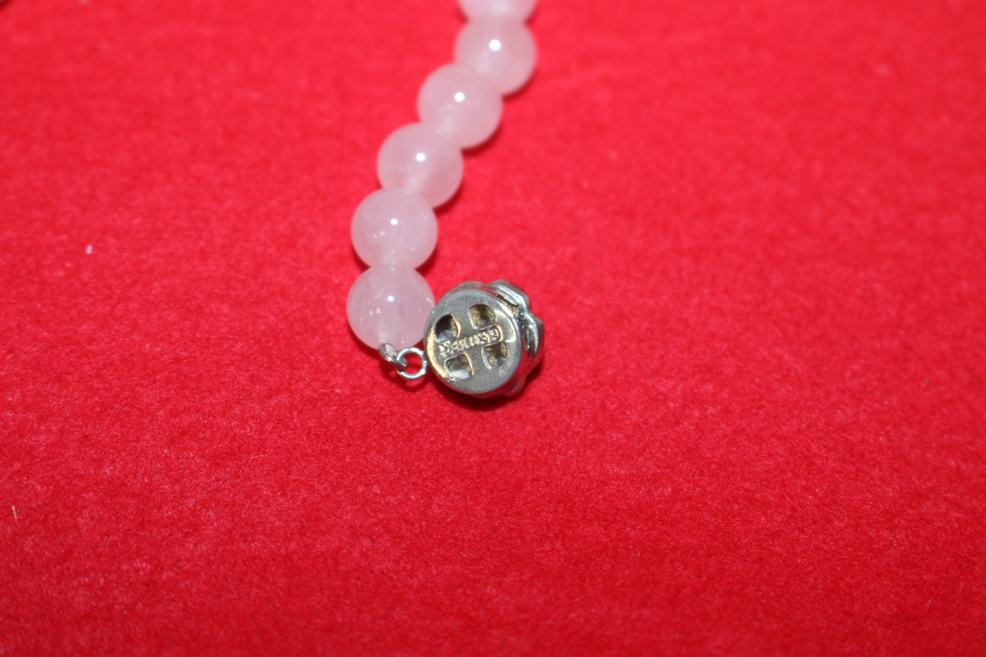 천연자수정 은합금화문이음새 목걸이