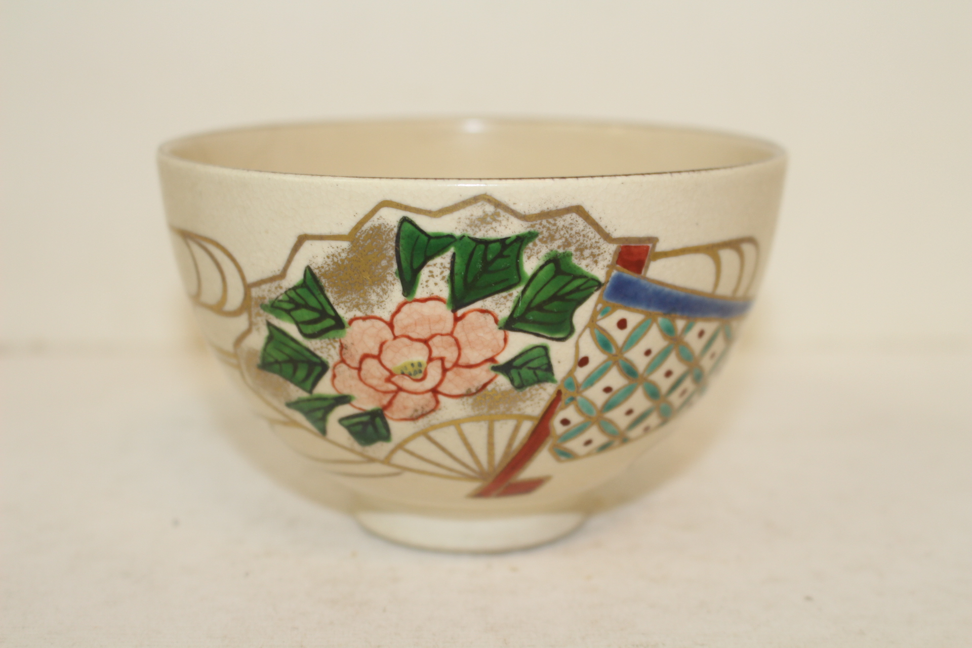 사스마 분청자 진사금채화문 말찻잔