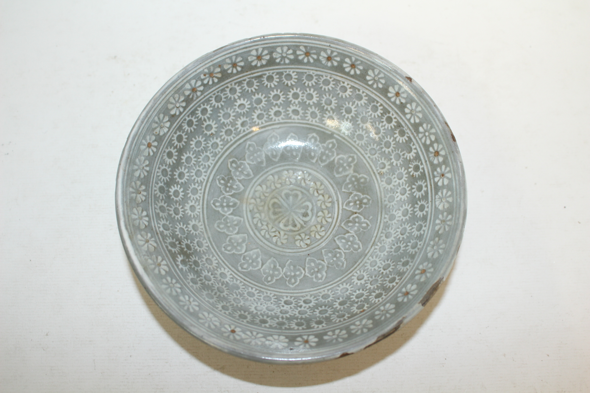 분청사기 국화인화문 자완