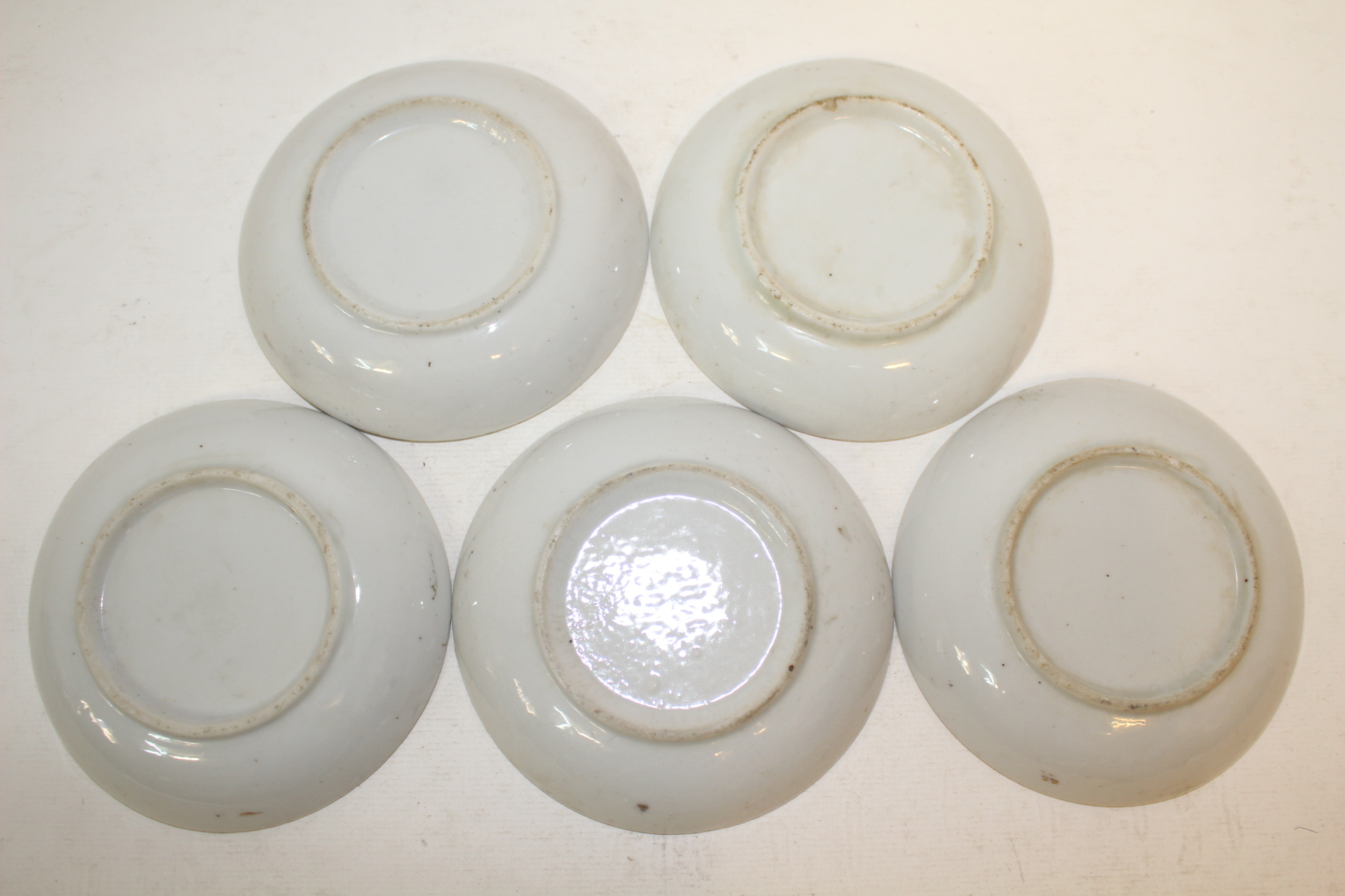 연대가좋은 철화백자금채산수문 완 5점