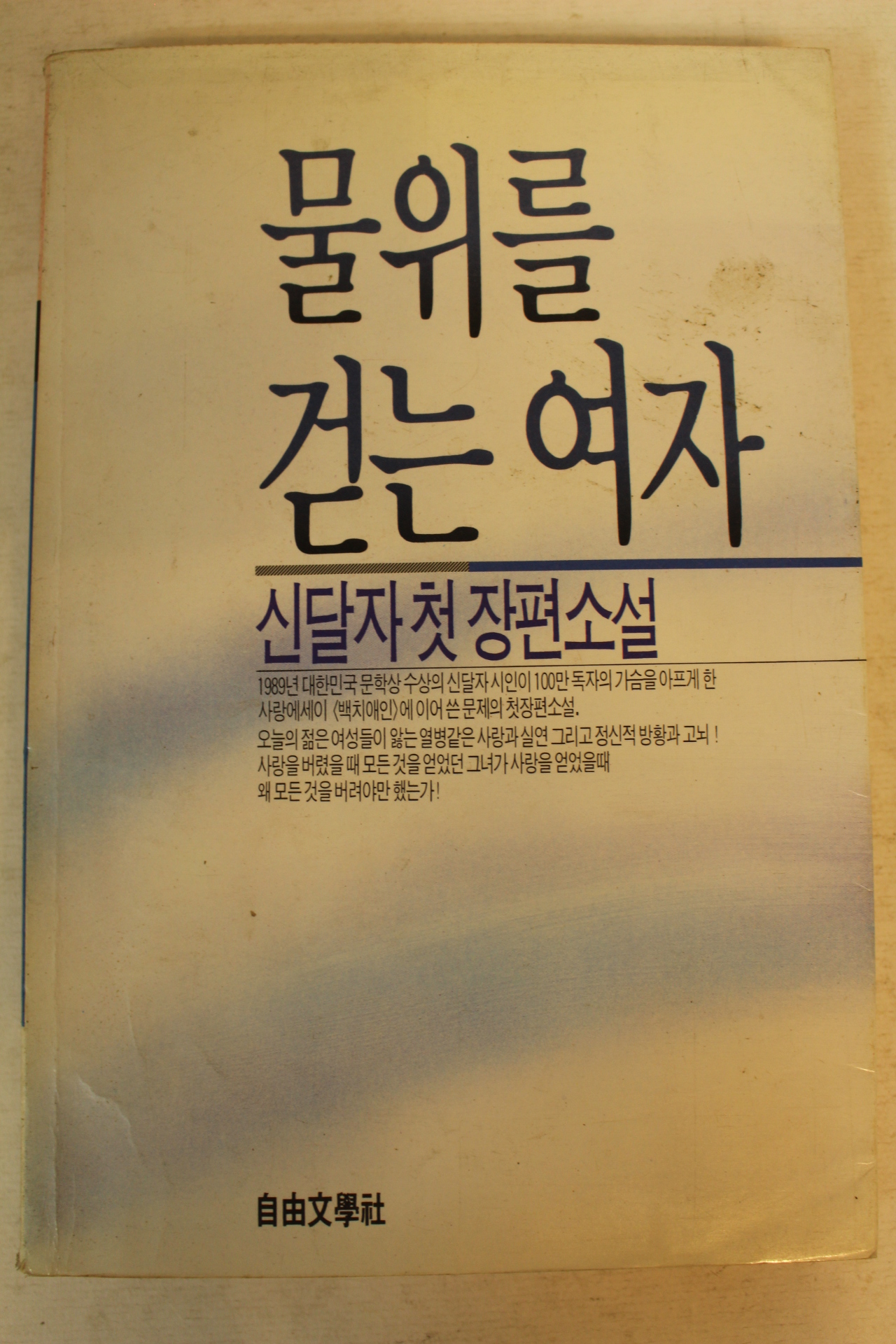 1990년 신달자 첫장편소설 물위를 걷는 여자