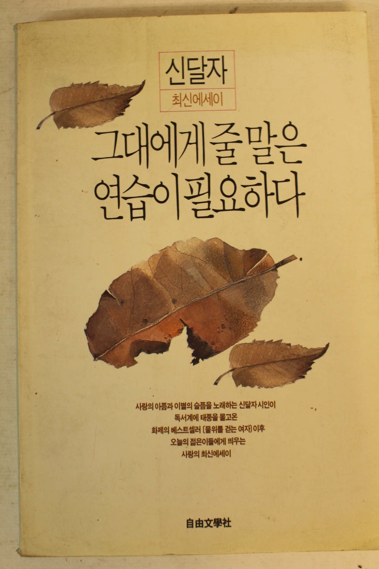 1990년초판 신달자 에세이 그대에게 줄말은 연습이 필요하다