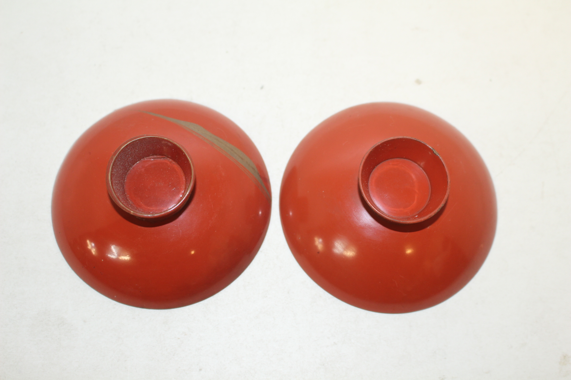 연대가좋은 나무에 금채산수문 잔 2점