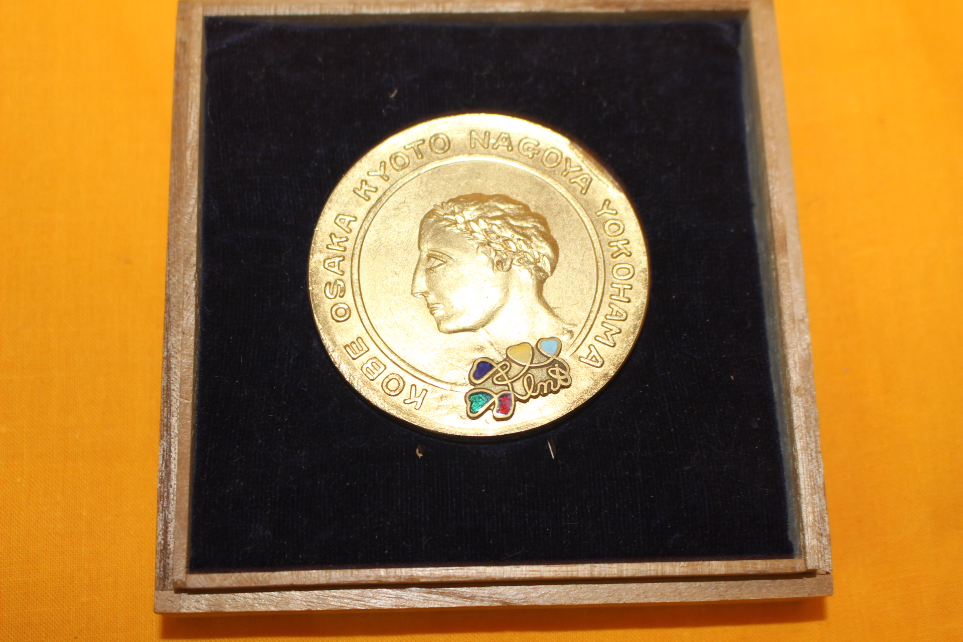 묵직한 청동으로된 나고양 여인 메달