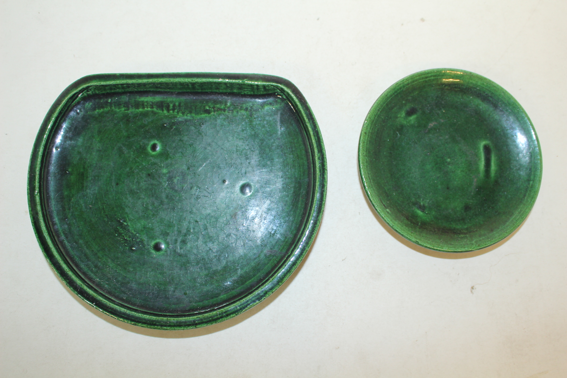 청록라꾸청자 완 2점