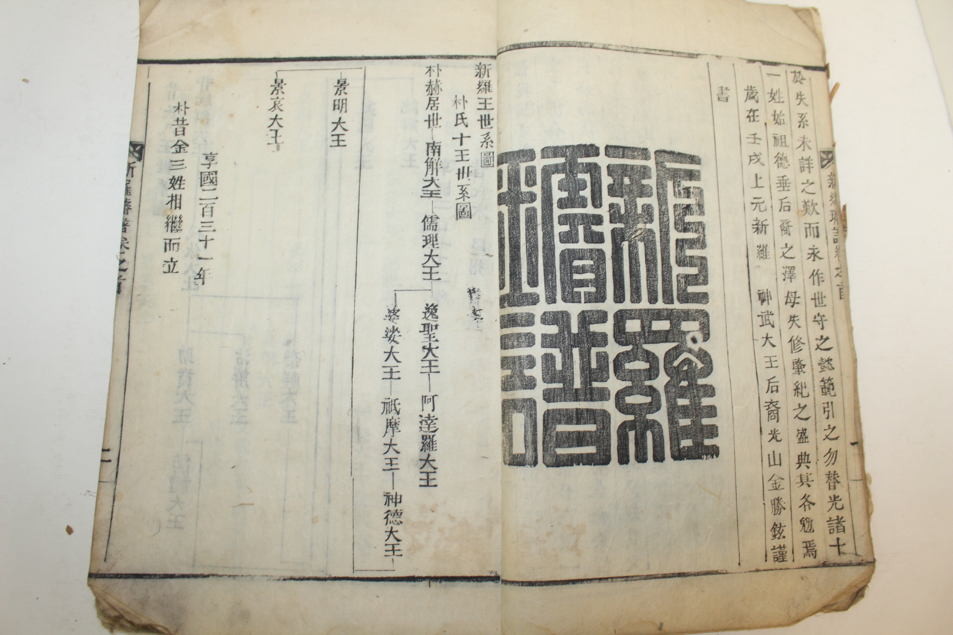 1922년 목활자본 신라선보(新羅璿譜) 1책완질