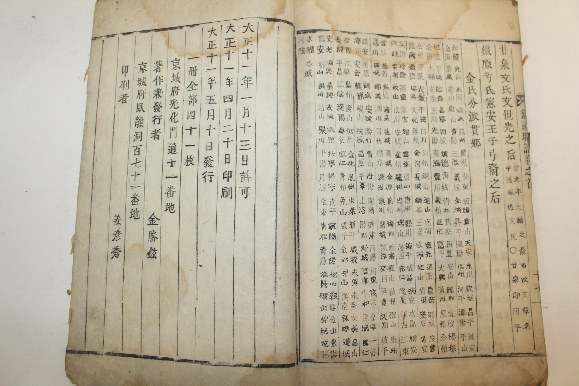 1922년 목활자본 신라선보(新羅璿譜) 1책완질