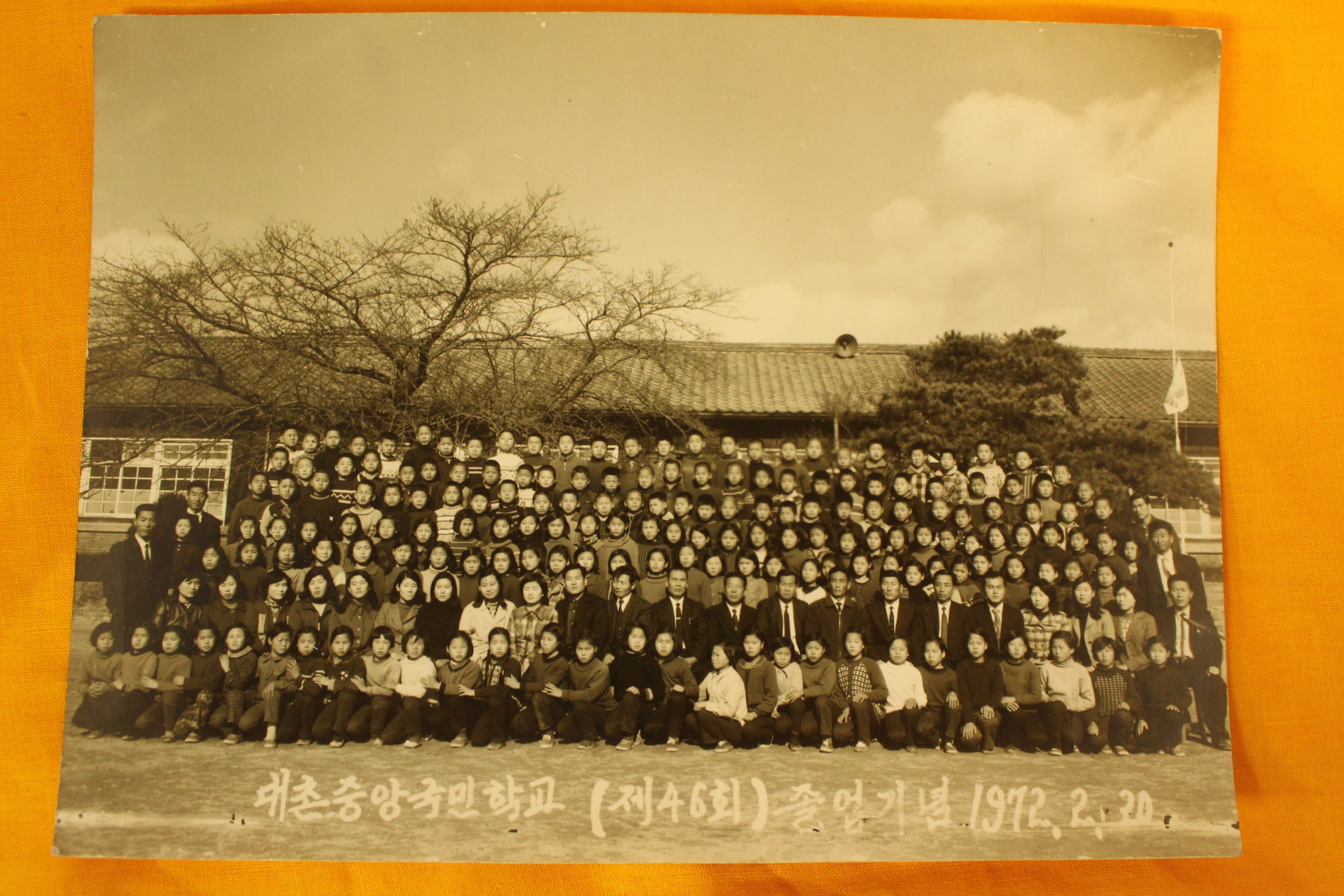1972년 대촌중앙국민학교 제46회 졸업기념 사진