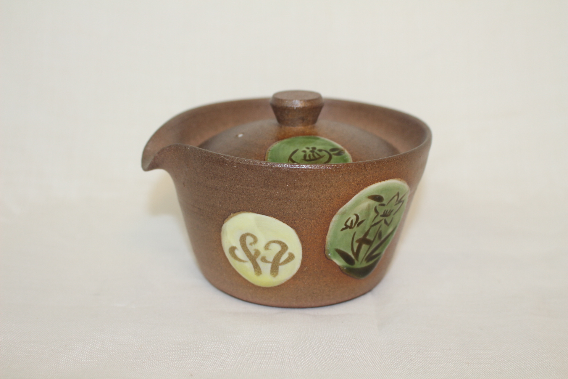 분청자 청화화문 호(浩) 다관