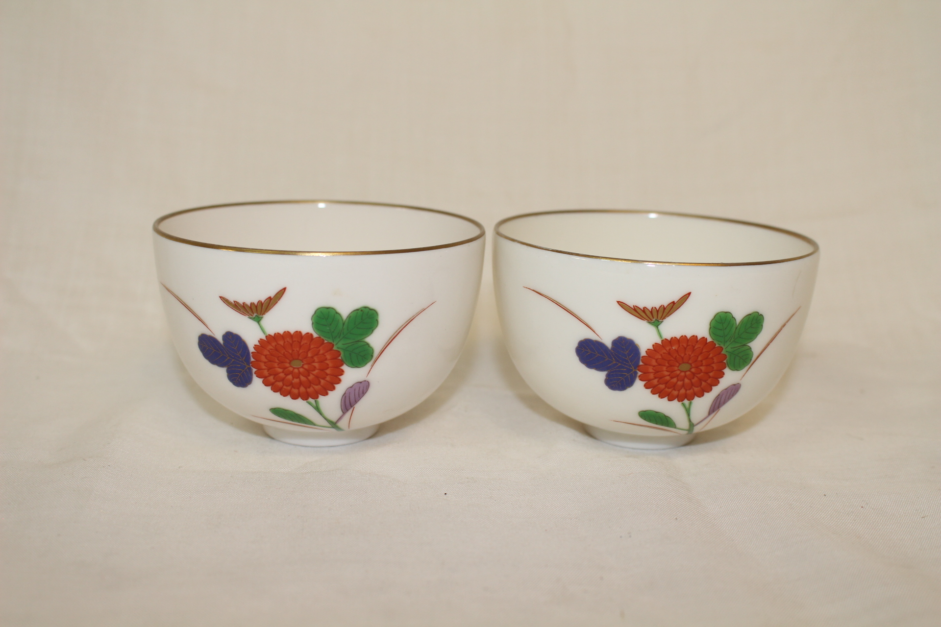 향란사 본챠이나 금채화문 잔 2점