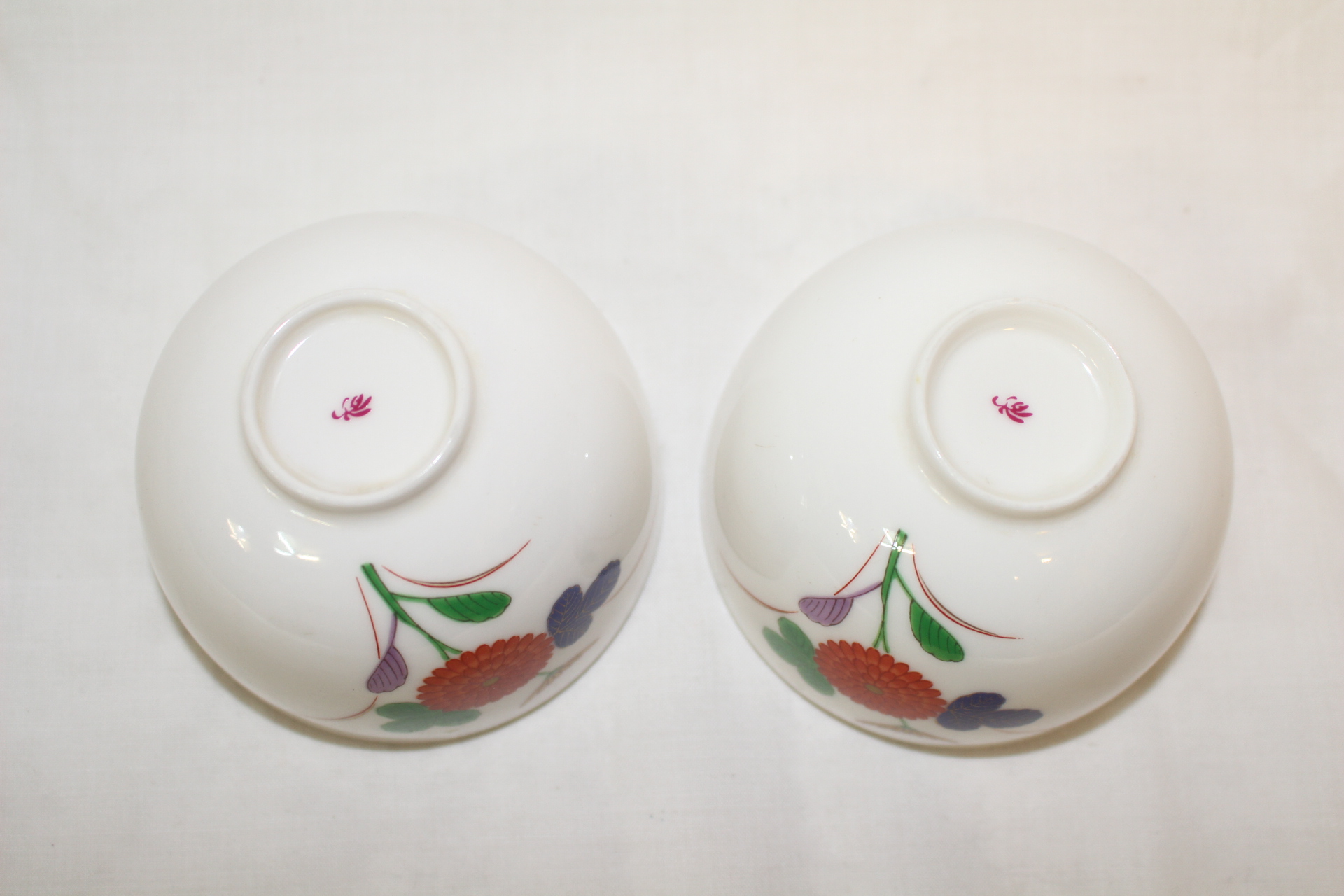 향란사 본챠이나 금채화문 잔 2점