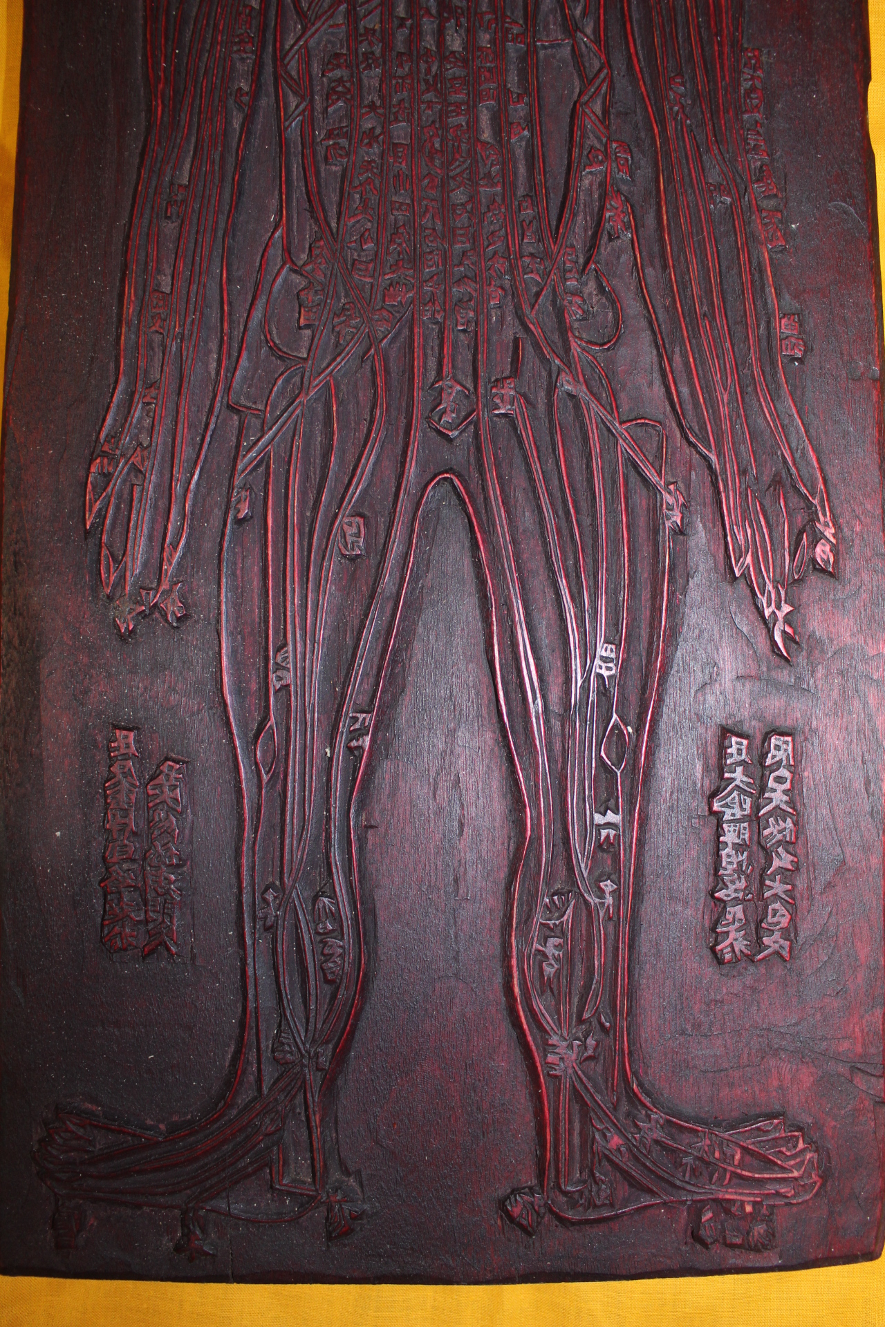 조선시대 침구경혈도(鍼灸經穴圖) 정인명당도(正人明堂圖) 목판