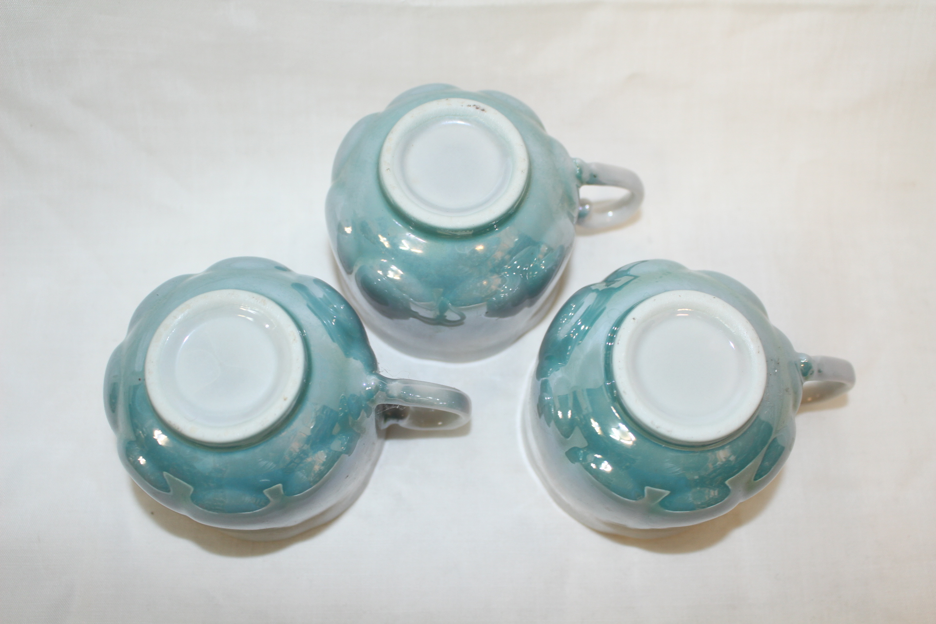 근대사 진주빛 백자 커피잔 3점