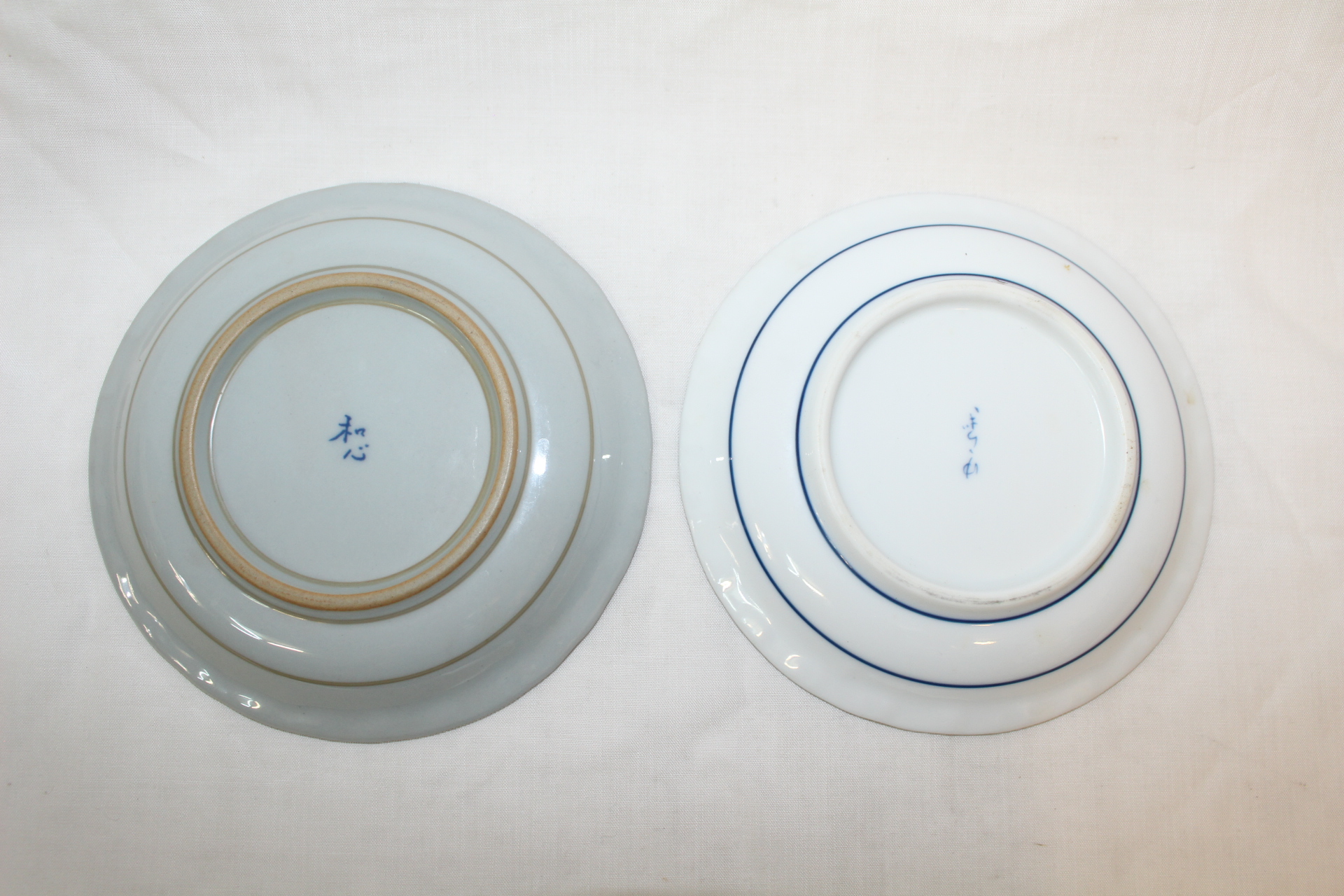 청화백자 화문완 2점