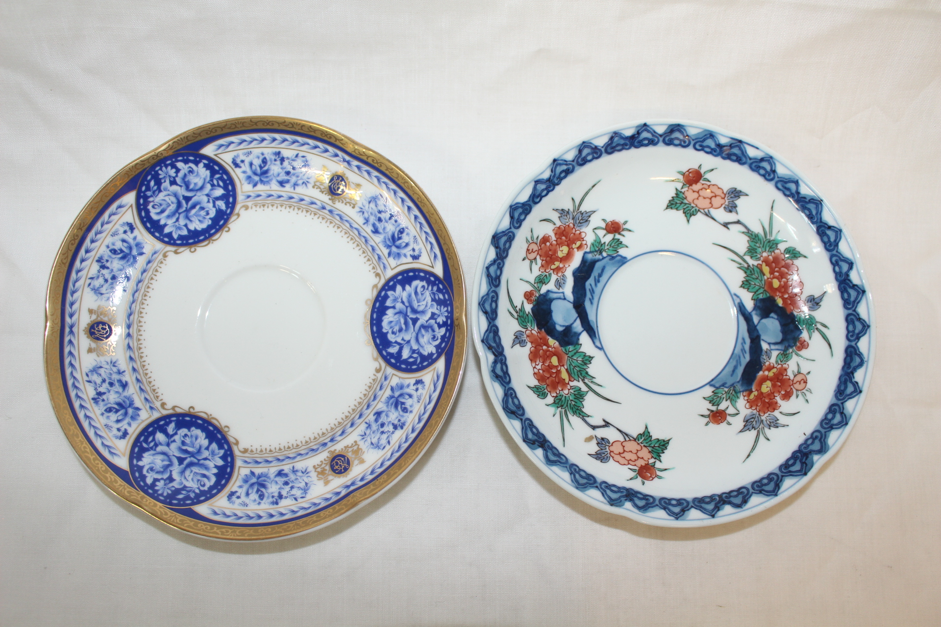 청화백자 화문완 2점