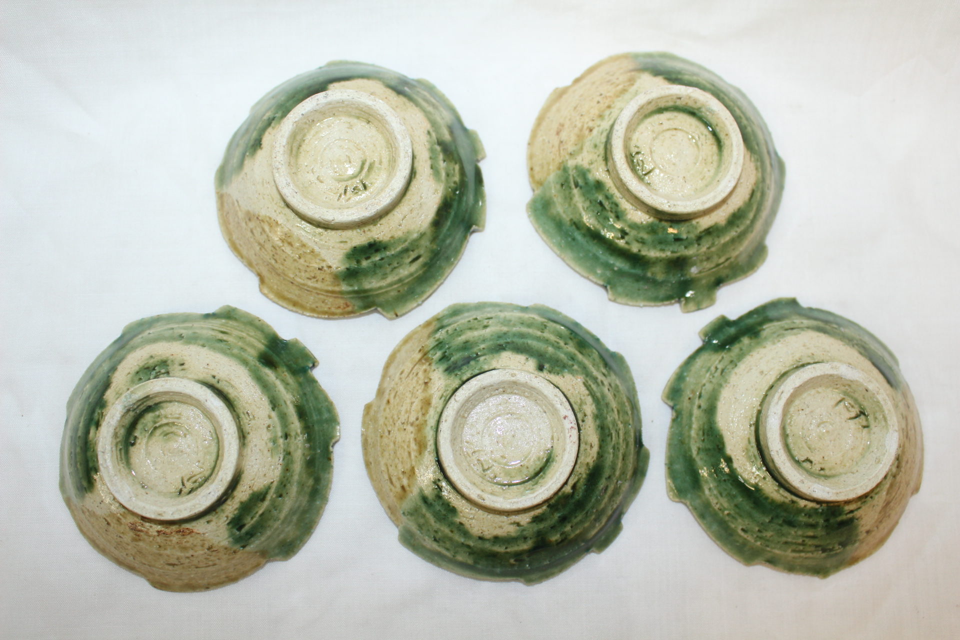 청자 나뭇잎 완 5점