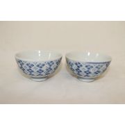 연대가좋은 청화백자 화문잔 2점