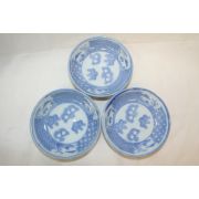 연대가좋은 청화백자 화문완 3점