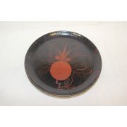 연대가좋은 나무에 옷칠이된 차반