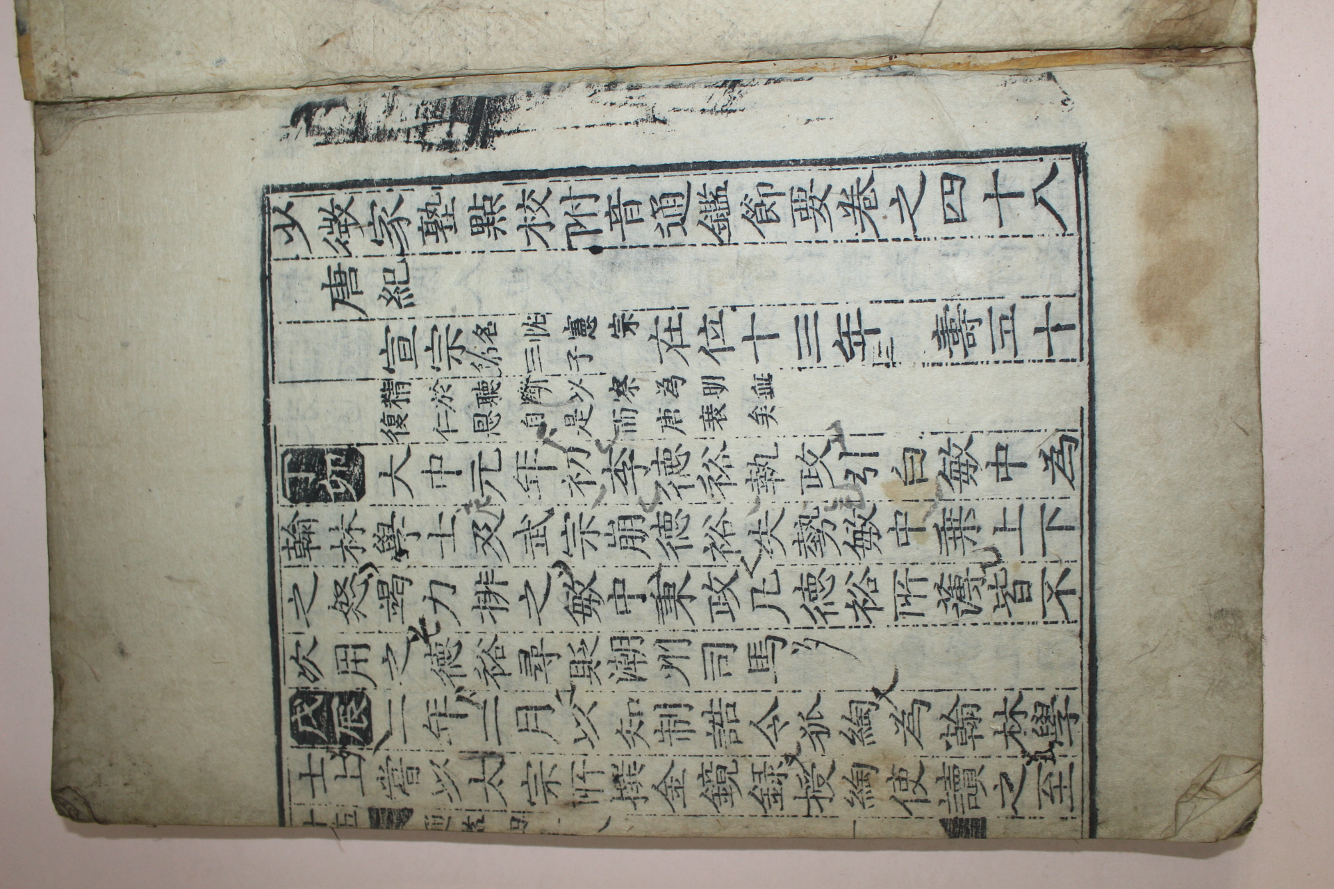 목판본 소미가숙점교부음통감절요(少微家熟點校附音通鑑節要)권48~50  1책