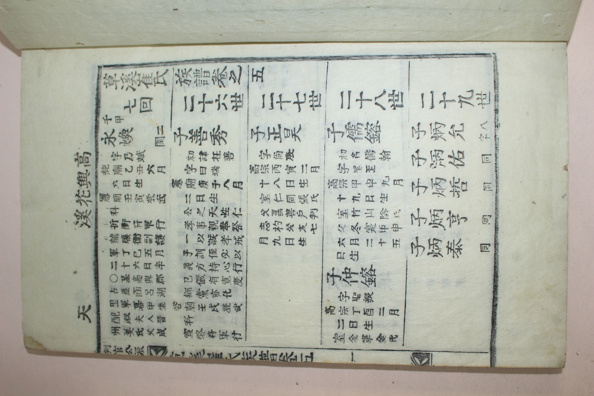 1925년 목활자본 초계최씨족보(草溪崔氏族譜)권5~8終 4책