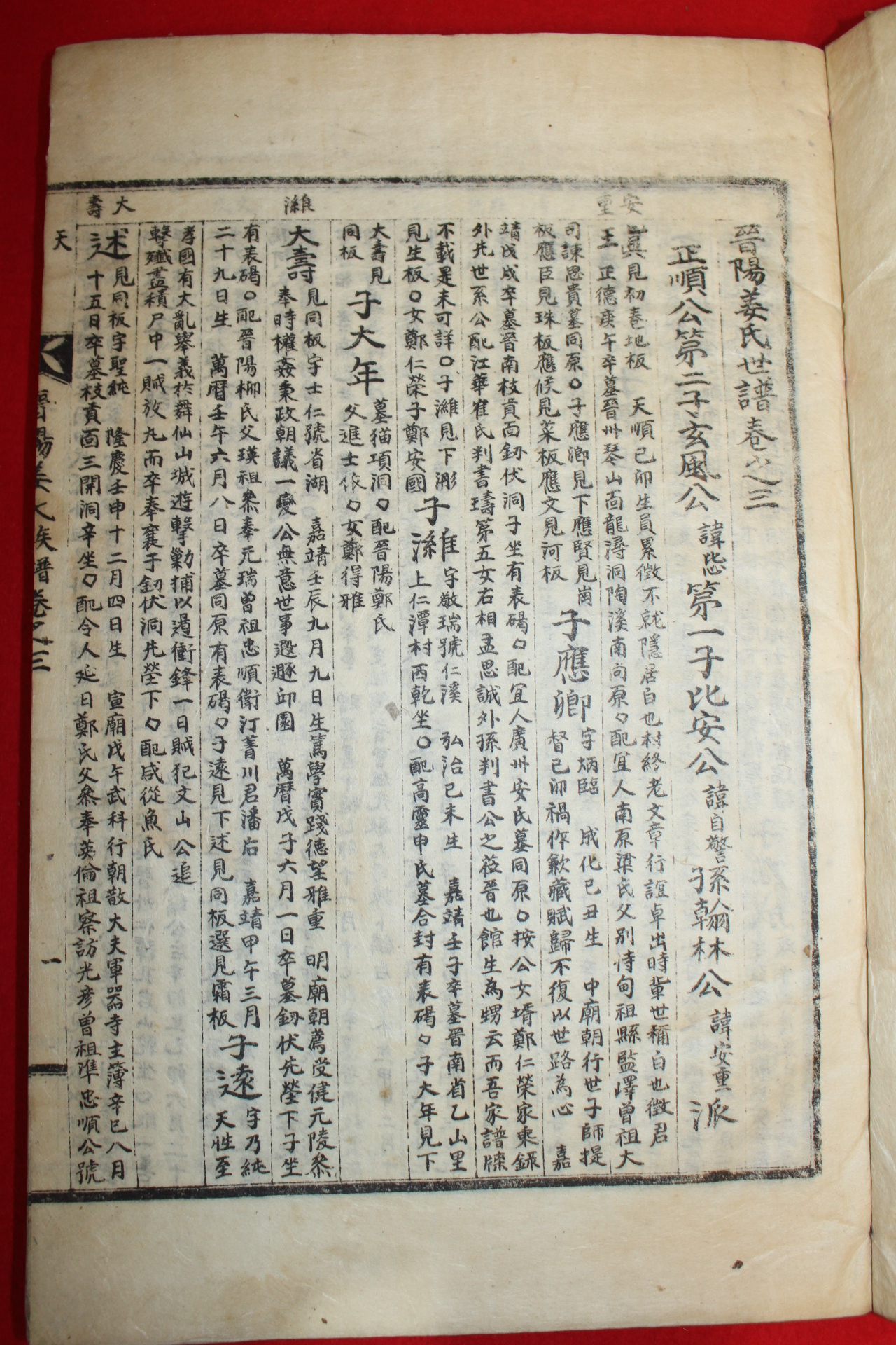 석판본 진양강씨세보(晉陽姜氏世譜) 10책