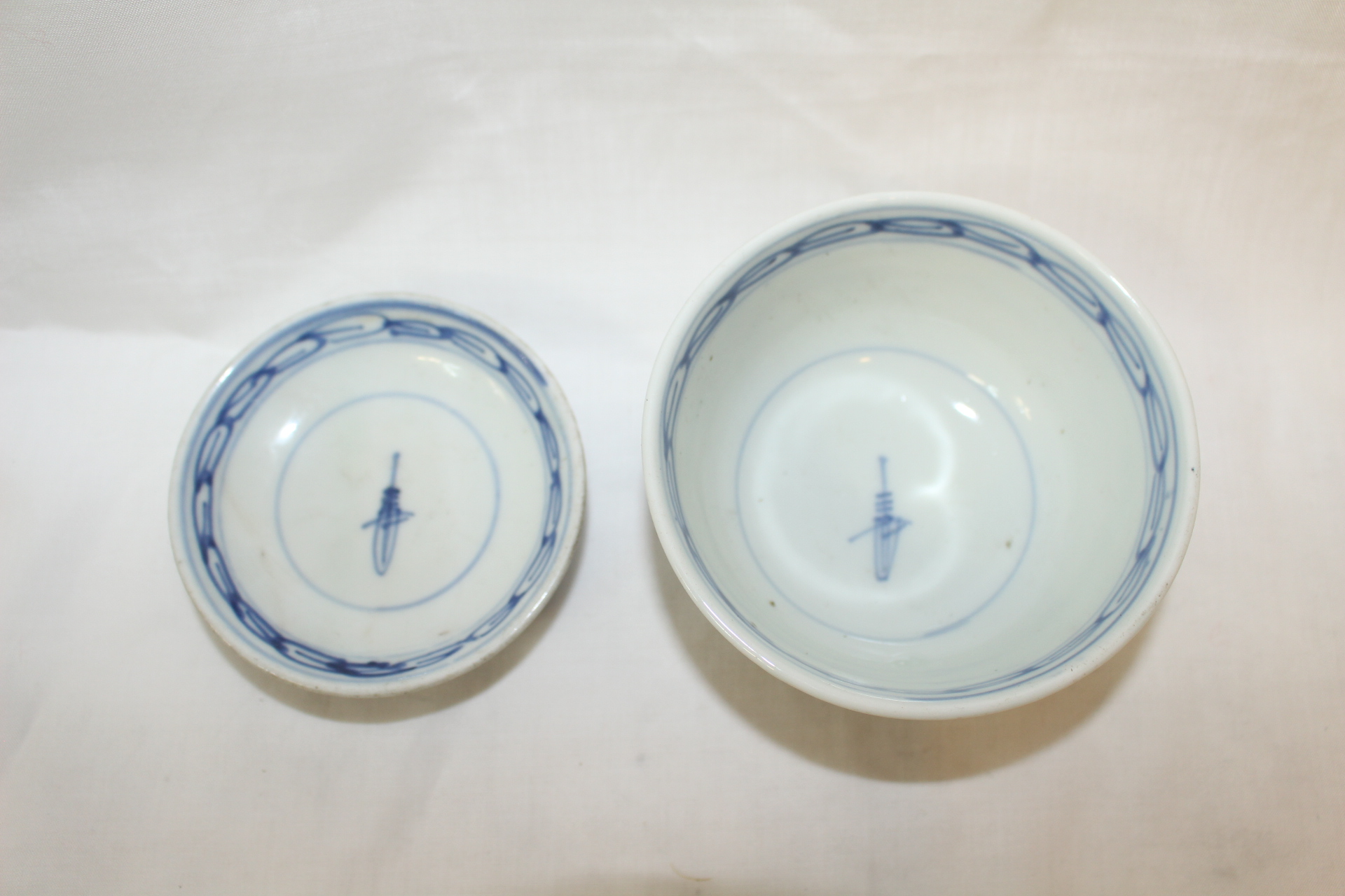 연대가좋은 이마리 청화백자수자문 개완